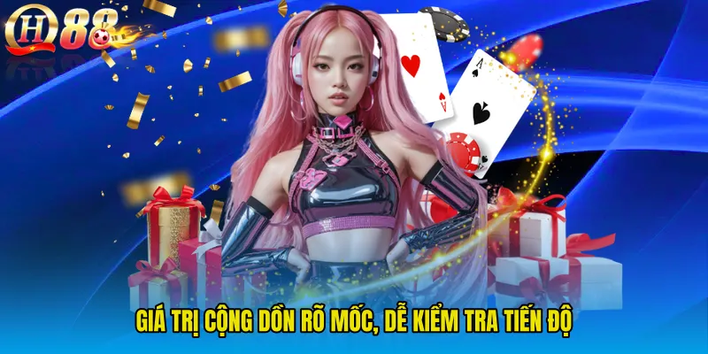 Giá trị cộng dồn rõ mốc, dễ kiểm tra tiến độ