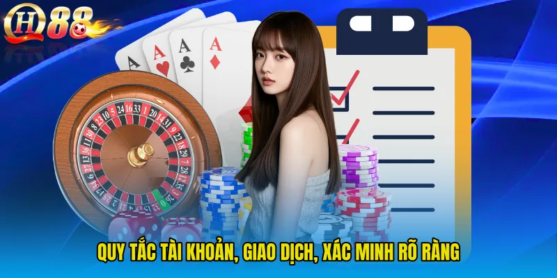 Quy tắc tài khoản, giao dịch, xác minh rõ ràng